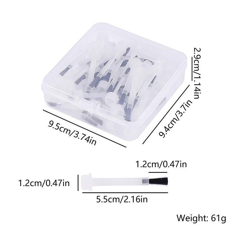 Nail Polish Brush 50 Pcs Plastic Disposable Bottle Accessories Replacement Parts