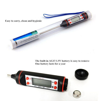 Handy Water Temp Gauges Food Thermometer Digital Display Temperature Sensors