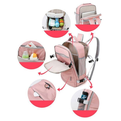 Women's Travel Backpack Lightweight Bag Luggage USB Charging Laptop Backpack