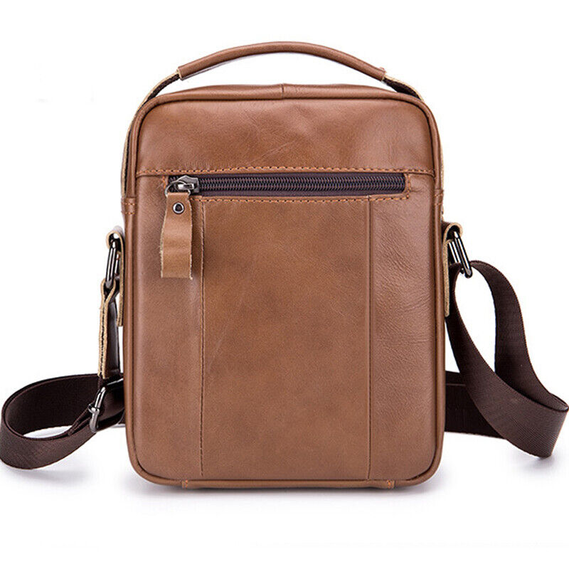 100% Genuine Leather Men's Messenger/Shoulder Bag 8" Handbags Crossbody Bags