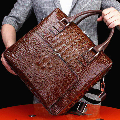 ?Real 100% Crocodile Alligator Skin Leather Men Business Briefcase Handbag Bags