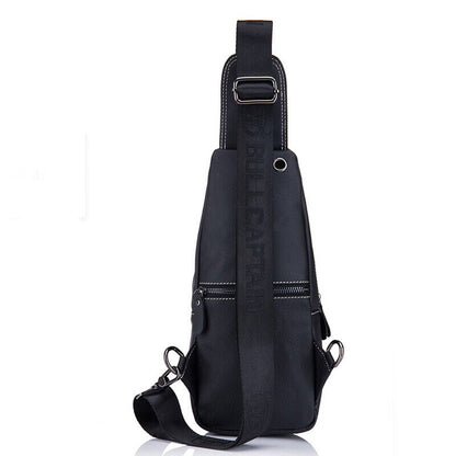 Men's Sling Backpack,100% Genuine Leather Chest bag Crossbody Bag Shoulder Bag