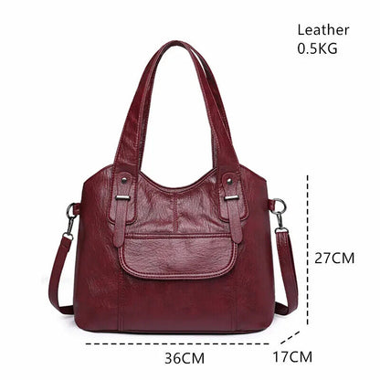 Totes Women 2024 PU Leather Shoulder Side Bag Female Shopper Handbag