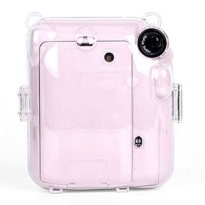 Shiny Crystal Camera Case for Fujifilm Instax Mini 12 Clear Cover Bag with Strap