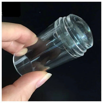 Nail Art Tools Stamper 2Pcs Big Square Transparent Scraper Image Plates Stamping