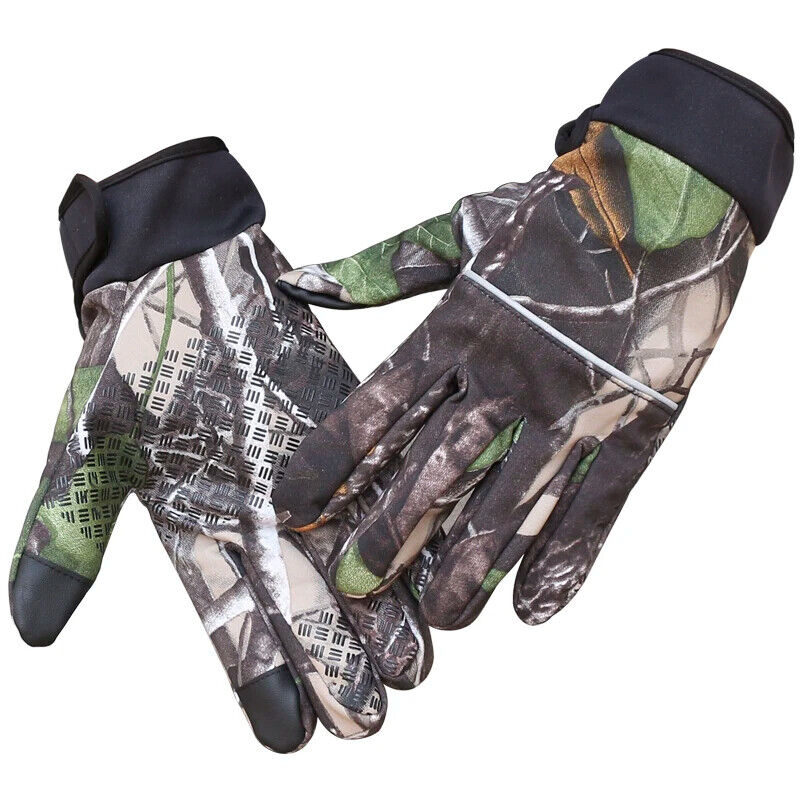 Men Hunting Gloves Nylon Fleece Full Fingers Cycling Bike Anti Skid Touch Screen