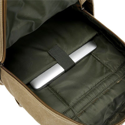 Laptop Canvas Backpack Men's Travel School Shoulder Bags Rucksack Backpacks