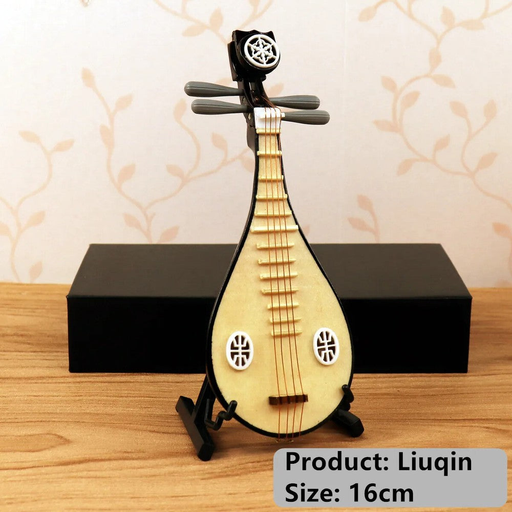 Miniature Guzheng Model Mini Musical Instrument Desktop Ornaments Chinese Gifts