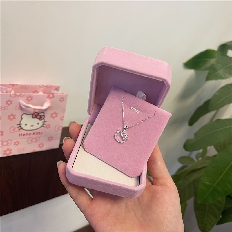 Hello Kitty Necklace | Sterling 925 Silver Sanrio Y2K Charm Necklace
