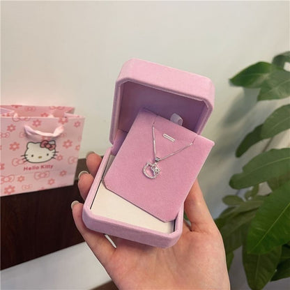 Hello Kitty Necklace | Sterling 925 Silver Sanrio Y2K Charm Necklace
