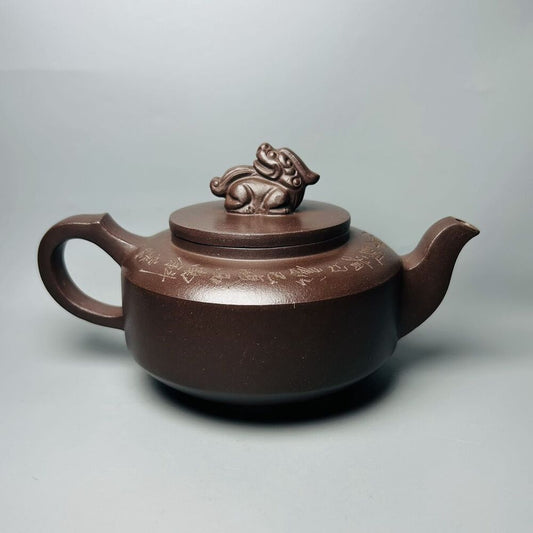 Chinese Yixing Purple Clay Teapot Tea Set Pot Zisha Ceramic Cute Decor Figurine