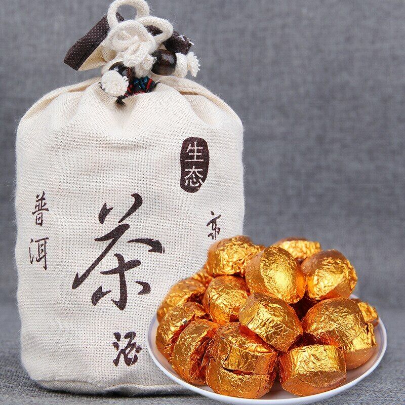 Glutinous Rice Aroma Shu Puer Mini Tuocha Ripe Puer Tea 500g White Bag