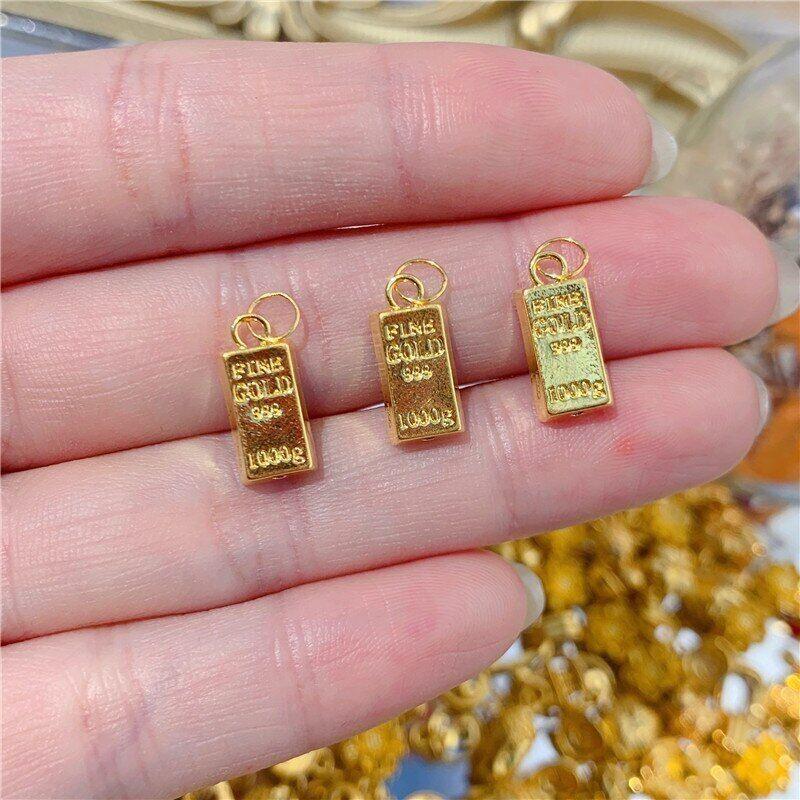 Collar con colgante de oro puro 999 de 24k auténtico, cadena pura con diseño de