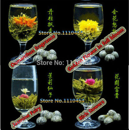 16 Kinds of Blooming Flower Tea Herbal Tea Great Fragrant Green Tea Handmade Tea