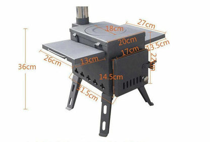 Titanium Alloy Wood Heating Stove Outdoor Ultralight Multipurpose Camping Tent