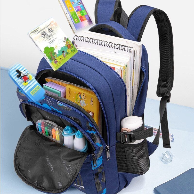 50L Schoolbag Primary School Students Spine Protection Super Light Backpack Boys