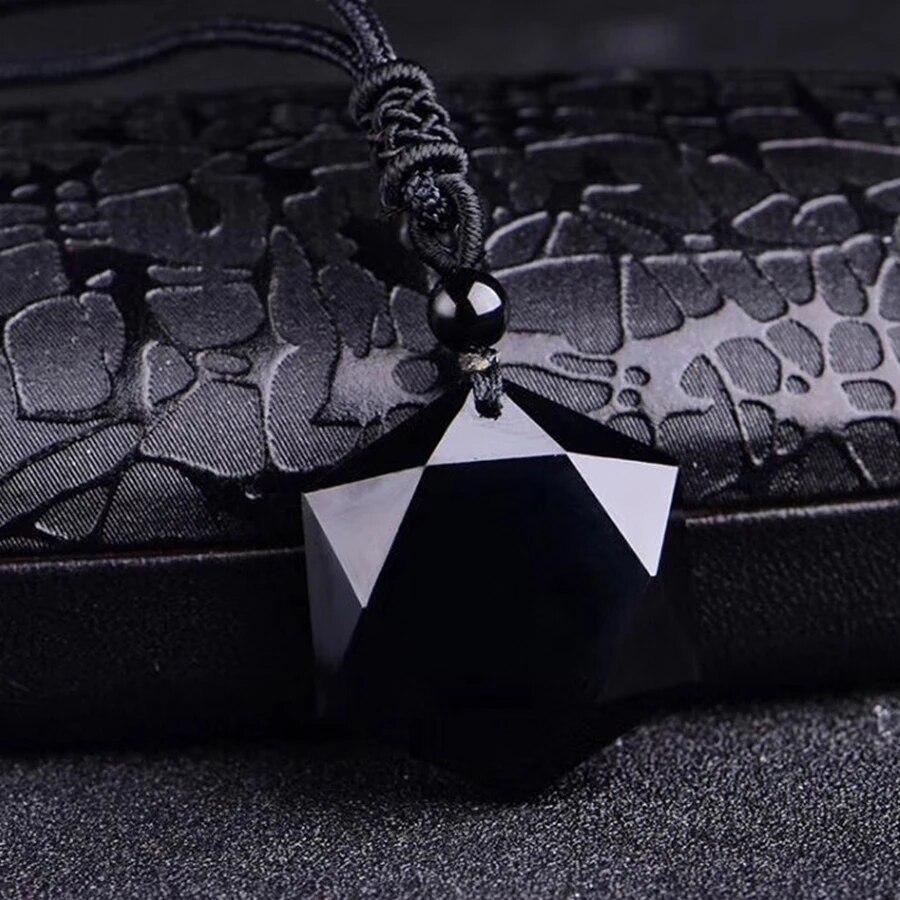 Blue Goldstone Hexagram Talisman Pendant Healing Reiki Women Men Necklace Gifts