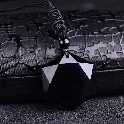 Blue Goldstone Hexagram Talisman Pendant Healing Reiki Women Men Necklace Gifts
