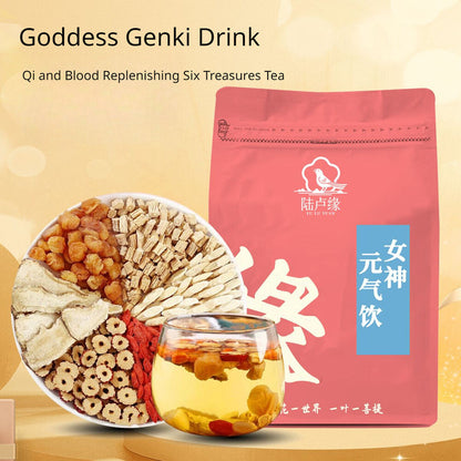 Six Treasures Tea for Qi and Blood Replenishment Tea for Late Night Recovery