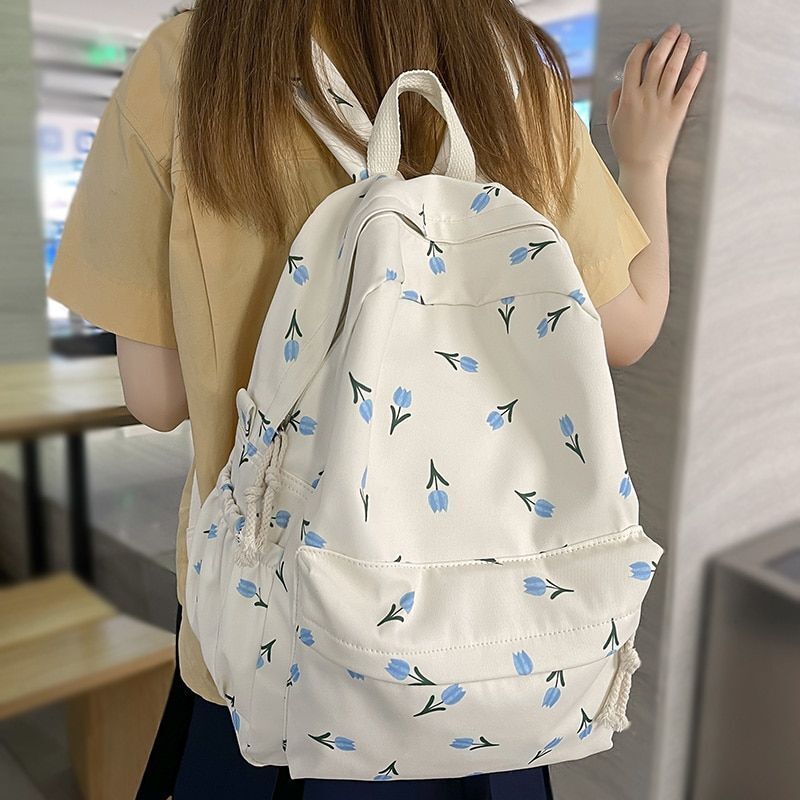 Fashion Floral Travelling School Bag Waterproof Backpack Laptop Book Bag College