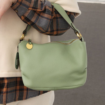 Soft Genuine Leather Handbags Bag Shoulder Bag Cowhide Crossbody Purse 27*9*18CM