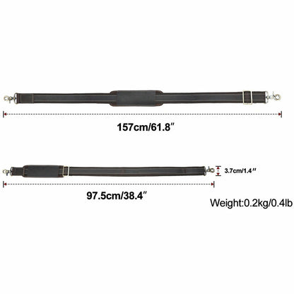 Genuine Leather Replacement Shoulder Strap for Briefcase Luggage Messenger Bag