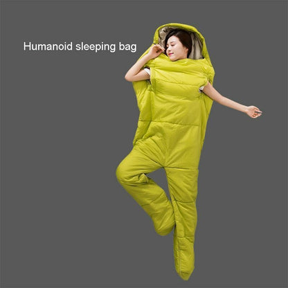 Humanoid Sleeping Bag Outdoor Indoor Thin Warm Camping Travel Nylon 210*80*50CM