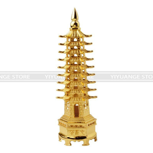 China Wenchang Pagoda Craft Statue Metal 3D Model metal Home Decoration Souvenir