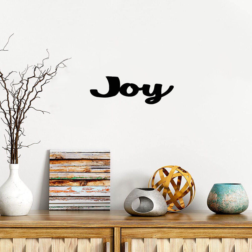 Joy Word Metal Wall Art | 9" Long X 4" High