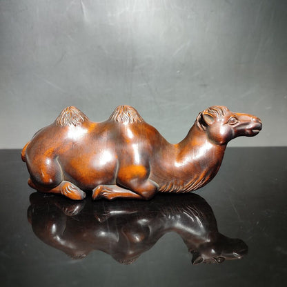 Wooden Ornament camel statue Wonderful carving sculpture home decor desert gift