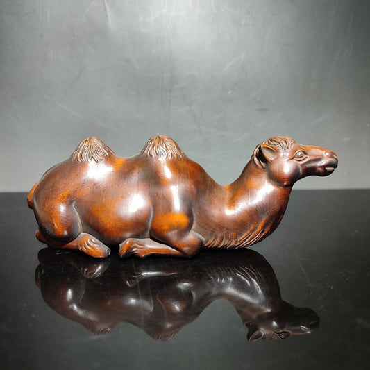 Wooden Ornament camel statue Wonderful carving sculpture home decor desert gift