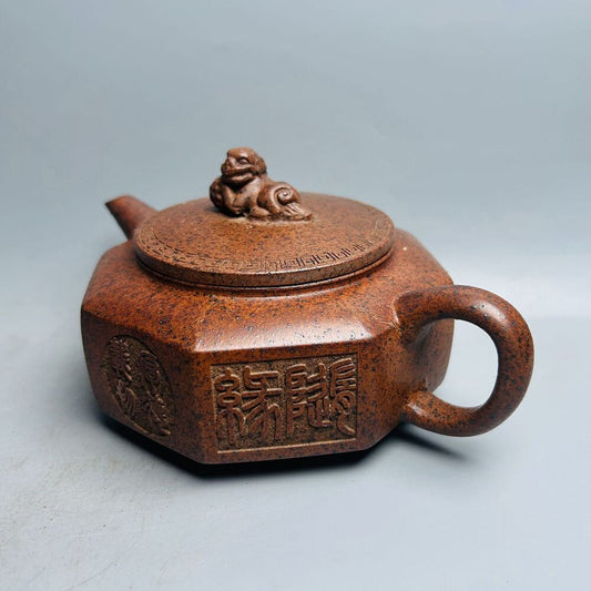 Chinese Yixing Purple Clay Teapot Tea Set Pot Zisha Ceramic Cute Decor Figurine