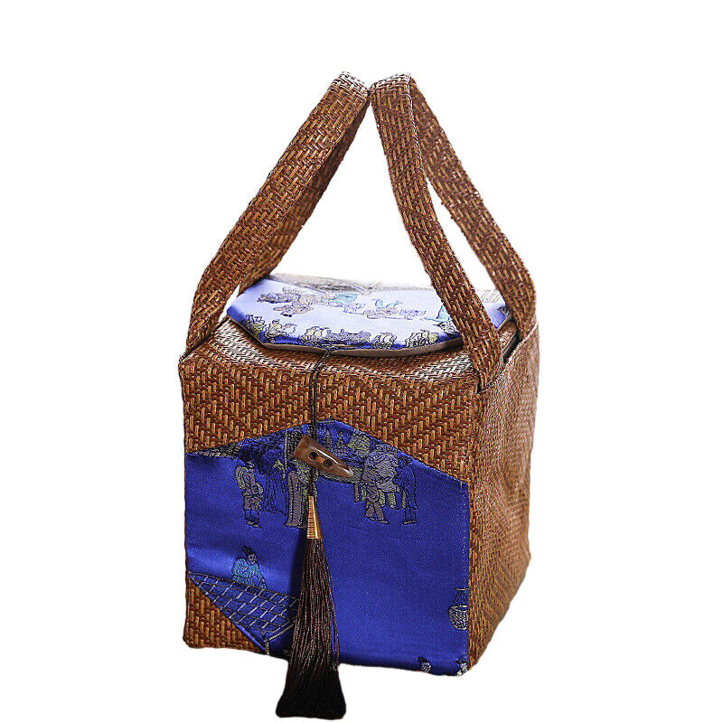 Tea Teaware Storage Bag Pouch Portable Vine Weaving Single Pot Gifts Box