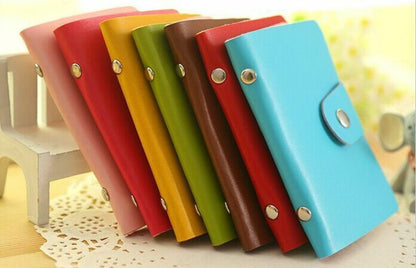 Credit Card ID Holder Women's Card Package Men's Leather Cards Bag Case Business