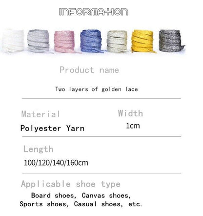 Shoelaces Colorful Sparkling Flat Athletic Sneakers Shoes Boot Strings 100-160cm