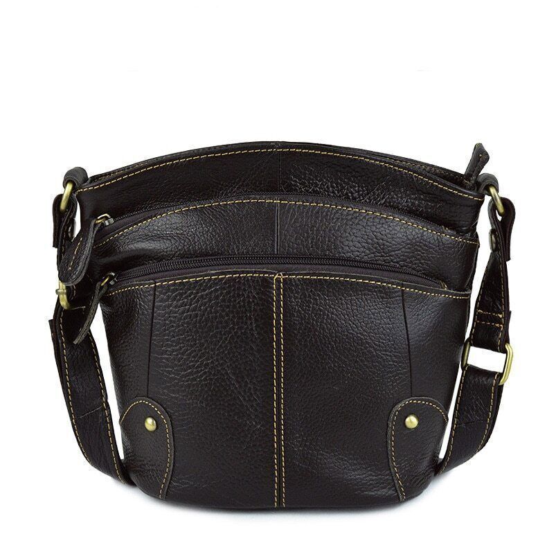 00% Cowhide Women Crossbody Bag Leather Messenger Bags Ladies Shoudler 2023