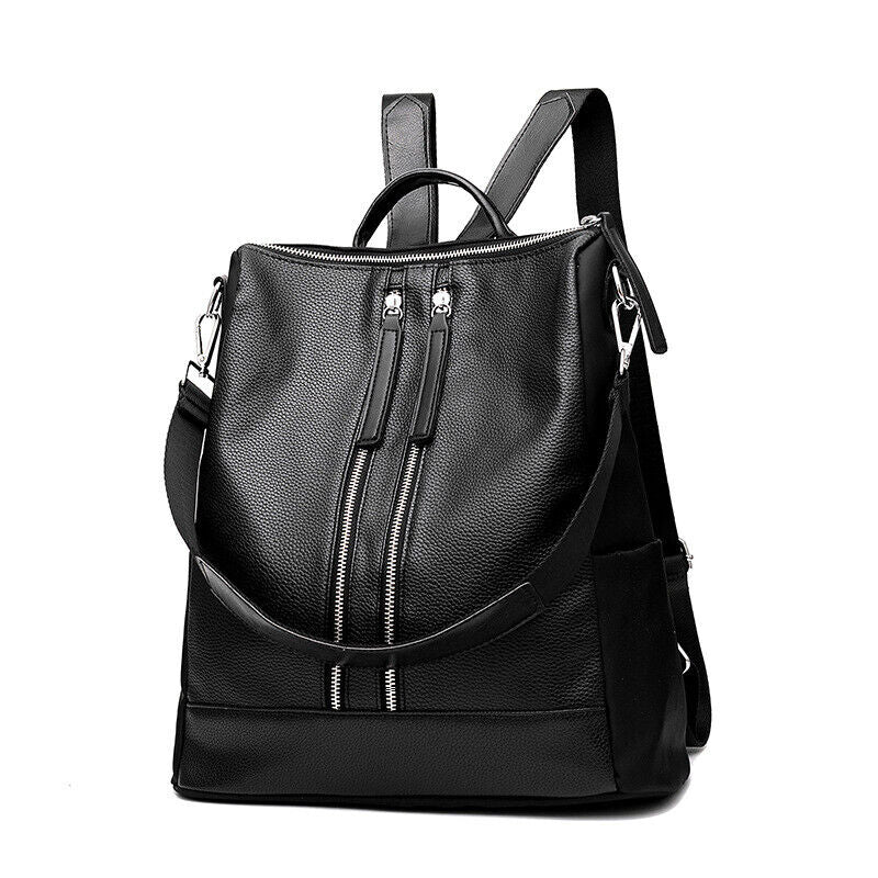New Womens Ladies PU Leather Bagpack Shoulder Messenger Tote Travel School Bag