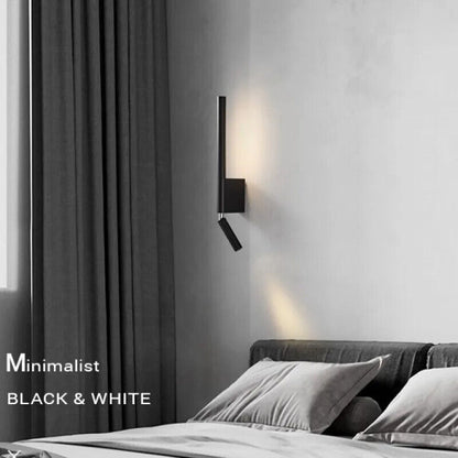 Bedside Wall Lamp Nordic 330 Degree Rotation Adjustable Indoor Lighting W/Switch