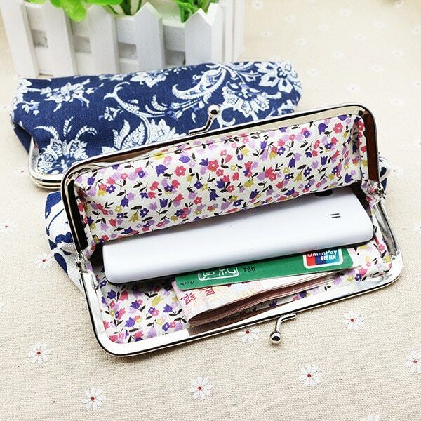 Women National Wallet Card Coin Money Purses Hasp Printing Creative Bags Vintage