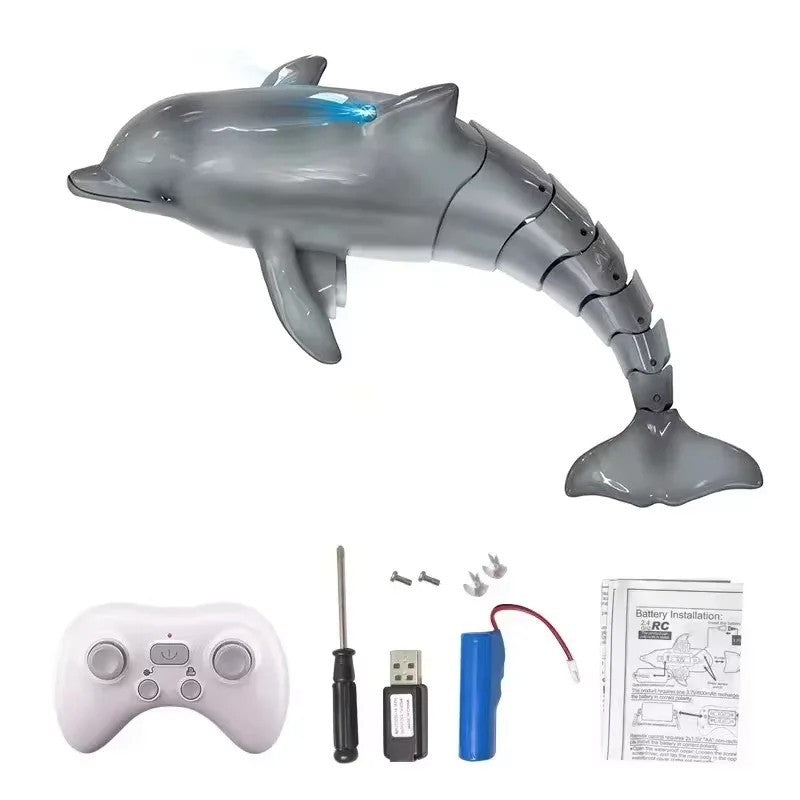 RC Shark Remote Control whale Spray Water Kids robot toy Radio Controlled Boats