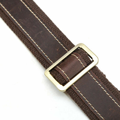 Vintage Leather Replacement Shoulder Strap for Briefcase Luggage Messenger Bag