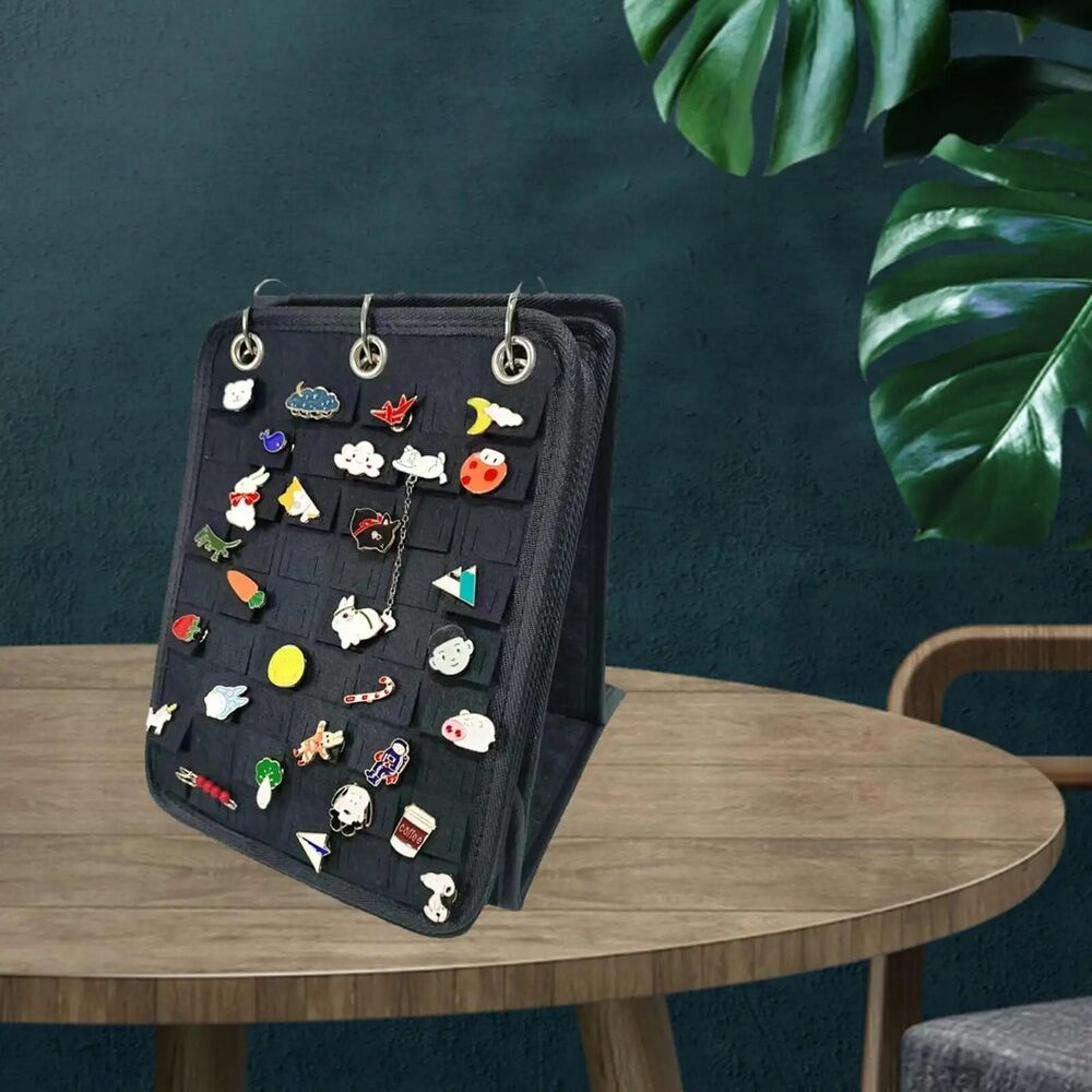 Brooch Pin Organizer 5Pages Felt Cloth Display Holder Collection Board 20x29x5cm