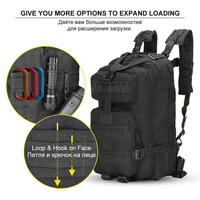 Assault Pack Backpack Army Bug Out Bag Outdoor Hiking Camping Hunting