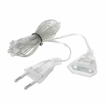 Transparent Standard Power Extension Cord Wire 3/5M EU US Cable LED String Light