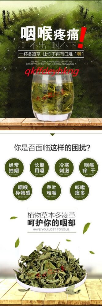 Dong Ling Cao Tea/Chinese herbal 野生冬凌草茶 济源冬凌茶 冬凌草纯叶新鲜 长期呵护咽喉 清咽润喉 500g