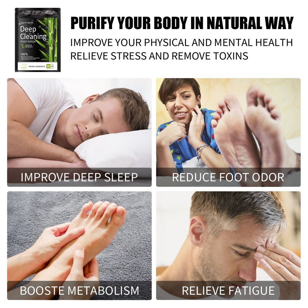 Detox Cleansing Foot Pads to Remove Toxins Premium Deep | 10 patches
