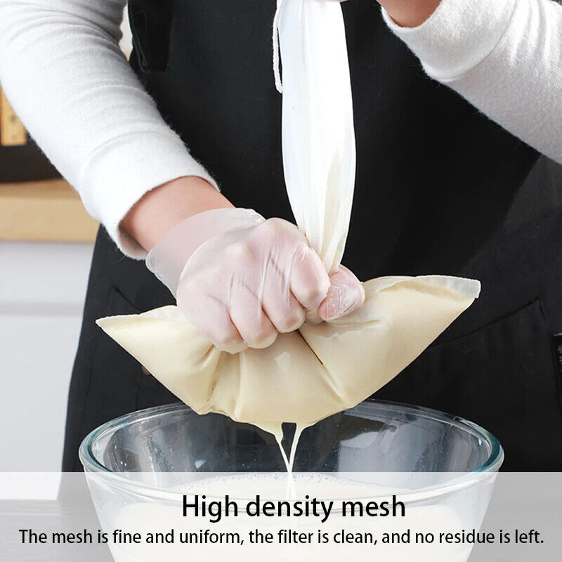 Filter Bags Nylon Vegetable Milk Strainers Sieve Drain Tea Cheese Cloth Colander