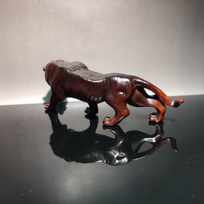 Nice Wood Carved Tiger Appealing Sculpture Lovely Woodwork Wall Desk Home Decor