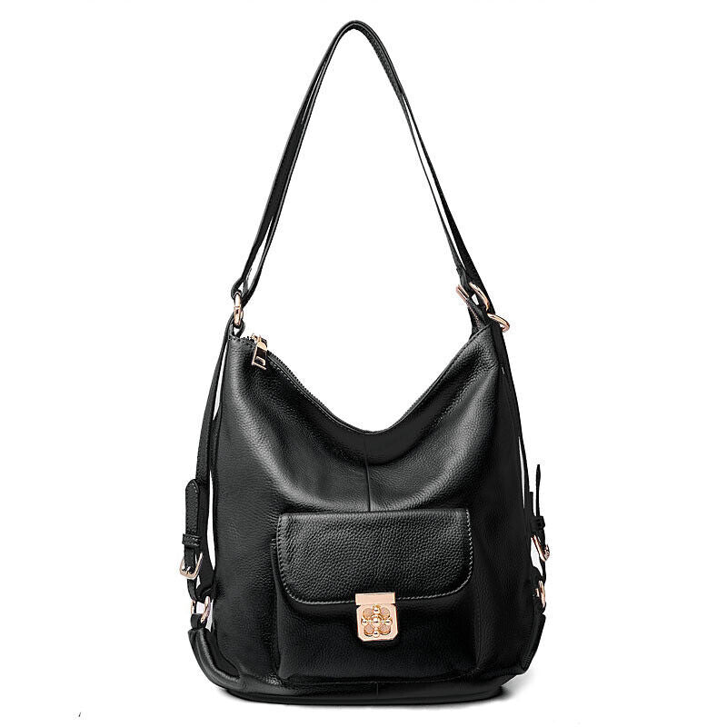 Top TOGO Leather Women's Shoulder Bag Satchel Tote, Soft leather Travel Backpack