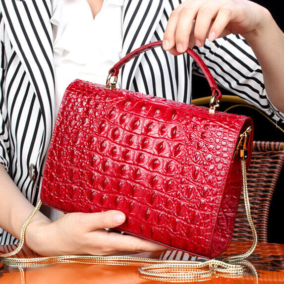 Luxury Real Thai CrocodileAlligator Leather Women Handbag Satchel Hobo Tote Bag